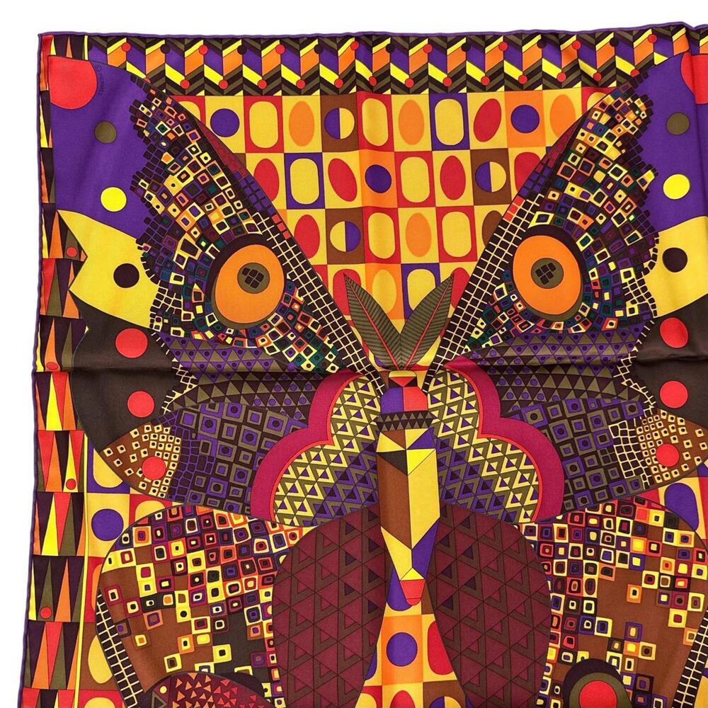 HERMES Authentic Black Silk Scarf - Picture 3 of 9